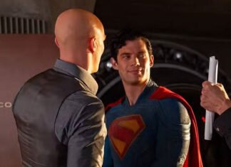 Foto inédita de “Superman” revela confronto com Lex Luthor e bastidores com James Gunn