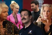Quarta temporada de “Ted Lasso” mata personagem original e homenageia o ator Anthony Head no fim do episódio Elenco de Ted Lasso em imagem de divulgação da quarta temporada