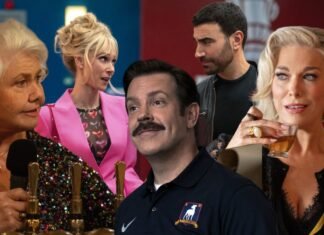 Elenco de Ted Lasso em imagem de divulgação da quarta temporada