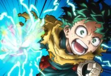 Arte comemorativa dos dez anos do anime de My Hero Academia