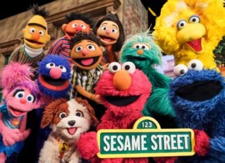 Personagens de Vila Sésamo em cena da série na Netflix
