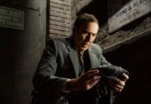 Nicolas Cage caracterizado como detetive na série Spider-Noir