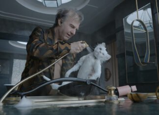 Tom Cruise caracterizado como o magnata do petróleo Digger Rockwell