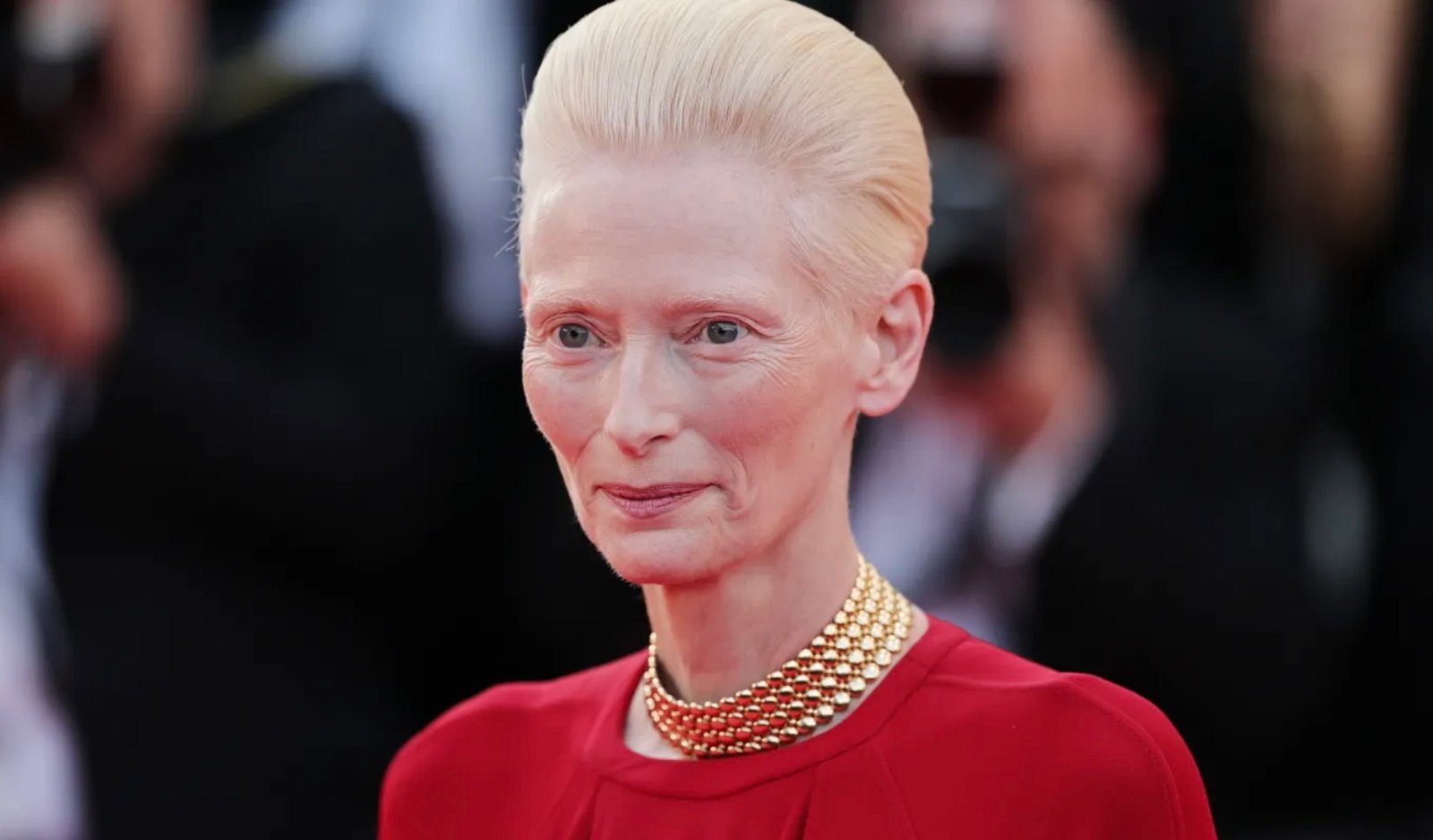 Tilda Swinton na cerimônia de encerramento de Cannes em 2026