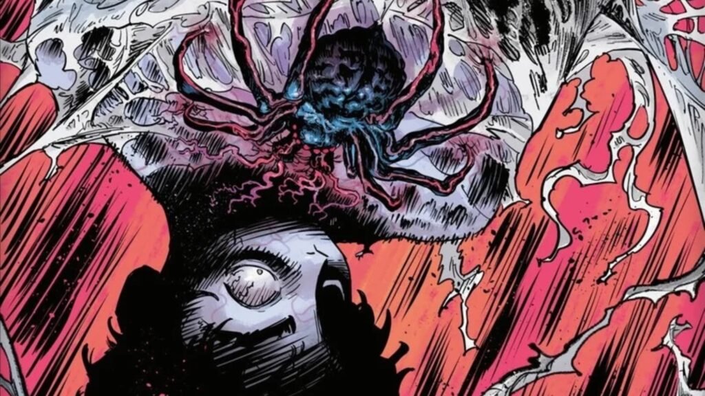 Arte do quadrinho Midnight Spider-Man, da Marvel Comics