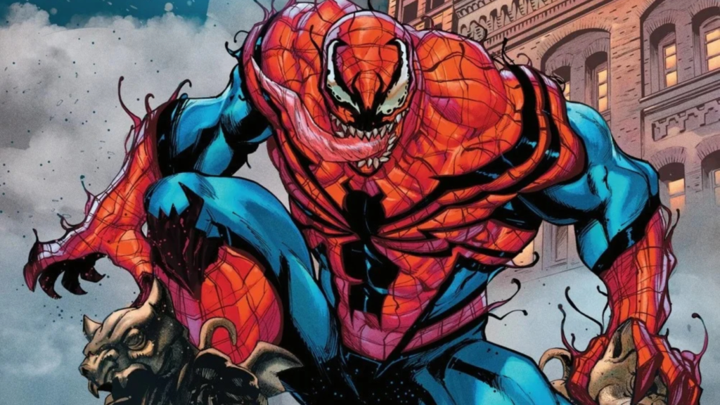 Arte da Marvel Comics mostrando Boomerang unido ao simbionte Passenger