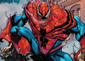 Marvel lança “The Amazing Venom”, minissérie que transforma o vilão Boomerang em anti-herói simbionte Arte da Marvel Comics mostrando Boomerang unido ao simbionte Passenger