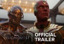 Paul Bettany como o Visão em cena do trailer de VisionQuest