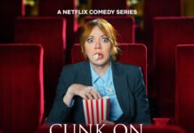 Arte de divulgação da série Cunk on Cinema, da Netflix