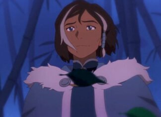 Korra em cena da série animada Avatar: Os Sete Refúgios