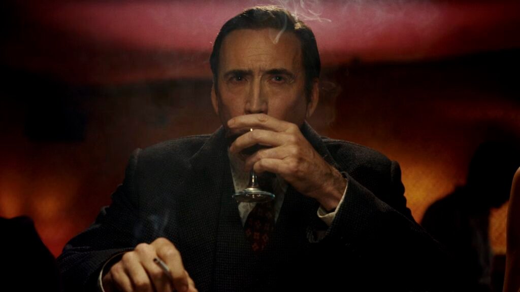 Nicolas Cage caracterizado como Ben Reilly em cena da série Spider-Noir