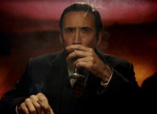 Nicolas Cage caracterizado como Ben Reilly em cena da série Spider-Noir