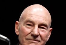 Retrato do ator Patrick Stewart