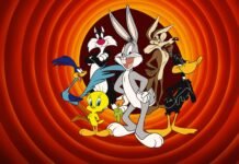 Arte oficial com personagens dos Looney Tunes