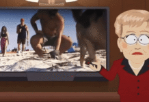 Cena do episódio de South Park com uma partida de Grand Theft Auto VI