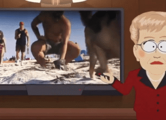 Cena do episódio de South Park com uma partida de Grand Theft Auto VI