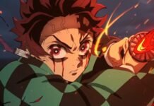 Tanjiro em cena do filme Demon Slayer: Infinity Castle